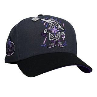 Seattle Mariners 25th Anniversary Graphite/Purple Cartoon 59Fifty Fitted Hat