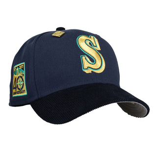 Seattle Mariners 40th Anniversary Two Tone Blue Corduroy 59Fifty Fitted Hat
