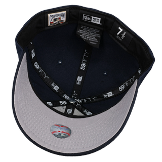Seattle Mariners 30th Anniversary Navy Upside Down Chainstitch 59Fifty Fitted Hat, undervisor detail