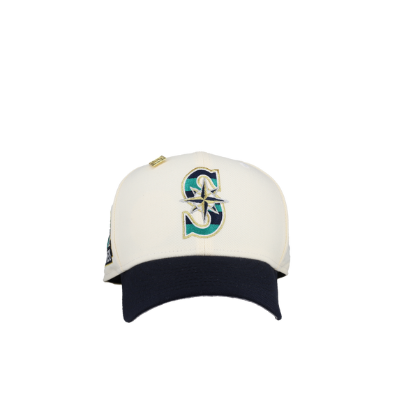 Seattle Mariners 30th Anniversary White/Navy Metallic 59Fifty Fitted Hat