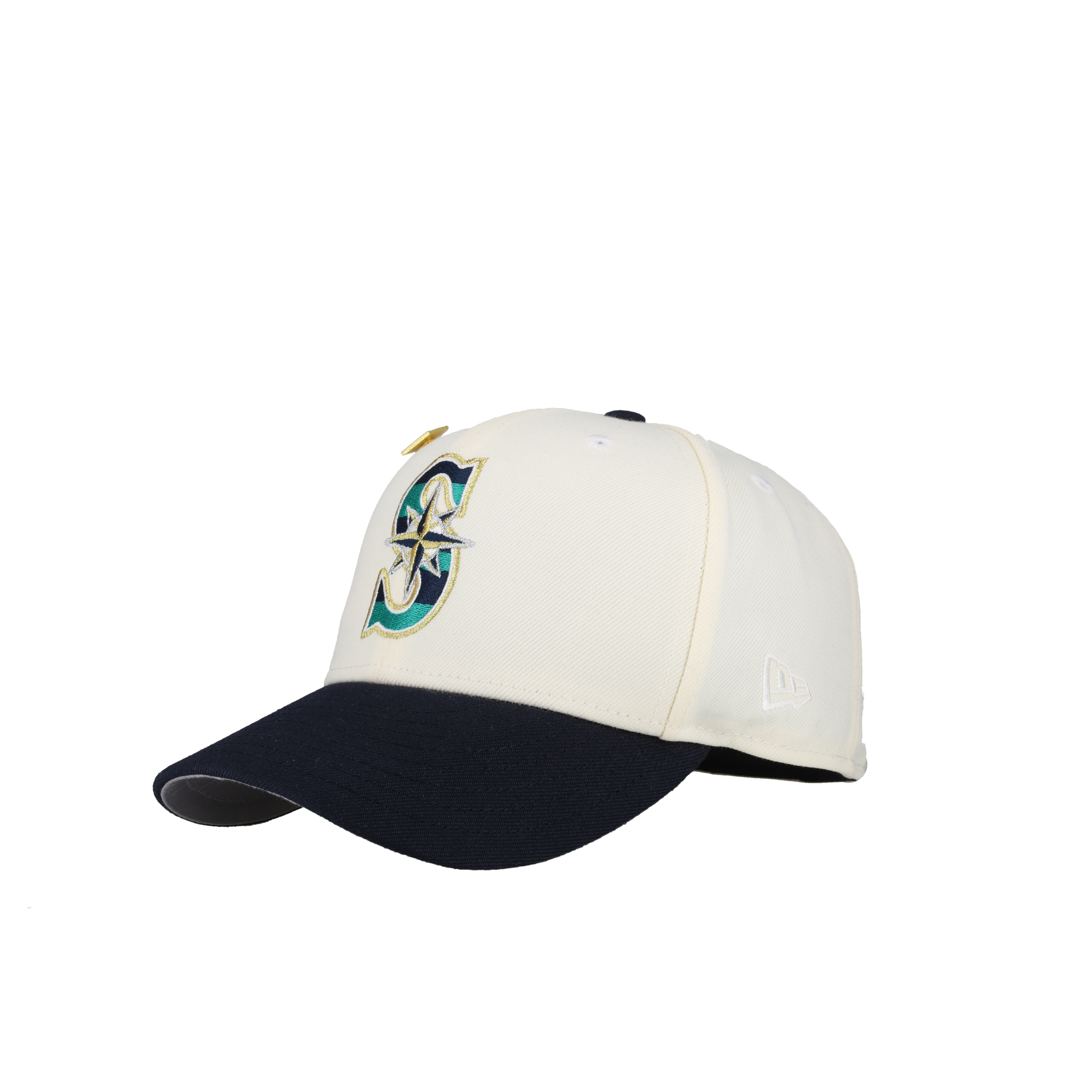 Seattle Mariners 30th Anniversary White/Navy Metallic 59Fifty Fitted Hat