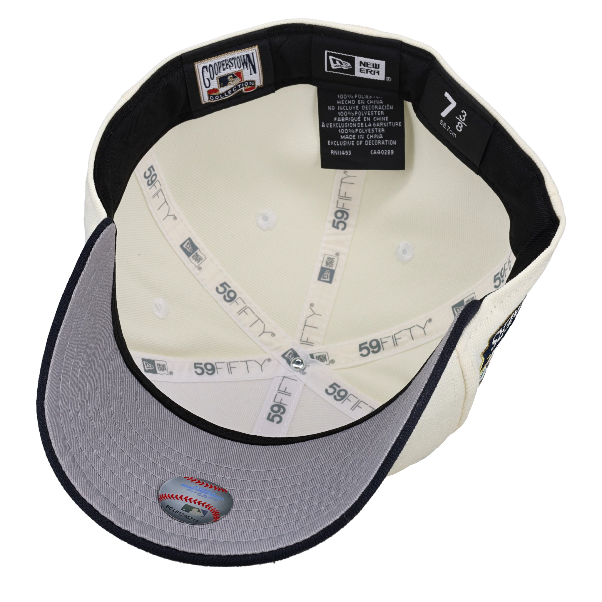 Seattle Mariners 30th Anniversary White/Navy Metallic 59Fifty Fitted Hat