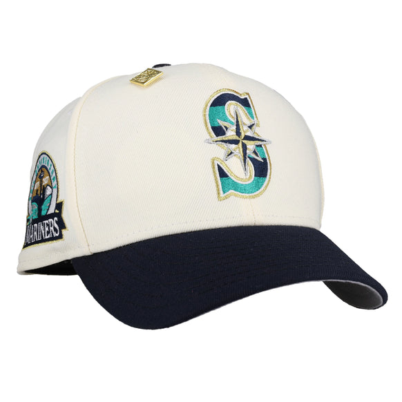 Seattle Mariners 30th Anniversary White/Navy Metallic 59Fifty Fitted Hat