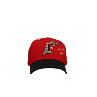 Florida Marlins 1997 World Series Red I Love Miami Metallic 59Fifty Fitted Hat