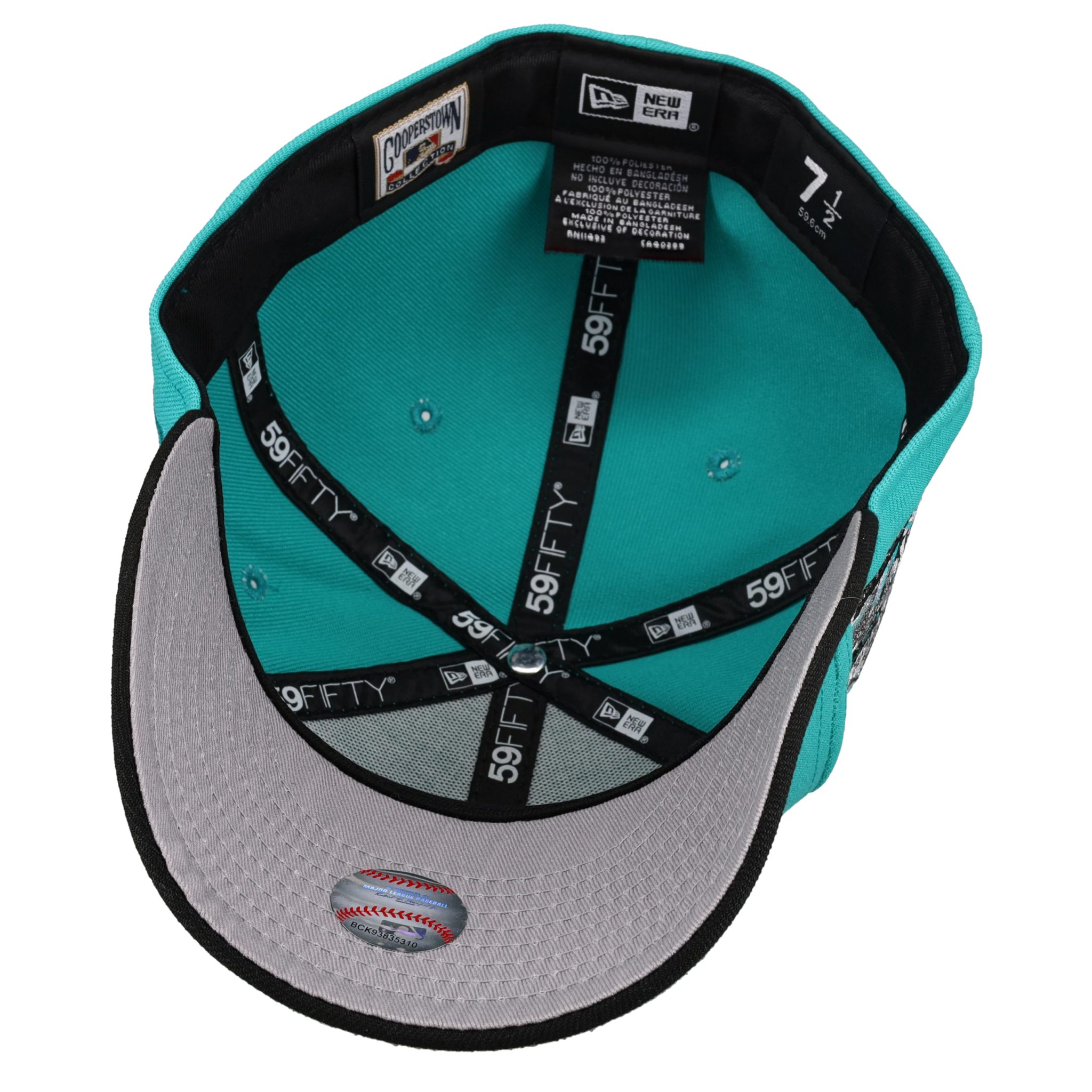 Florida Marlins 10th Anniversary Teal Silver Metallic 59Fifty Fitted Hat
