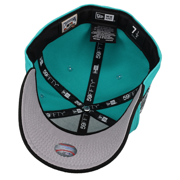 Florida Marlins 10th Anniversary Teal Silver Metallic 59Fifty Fitted Hat