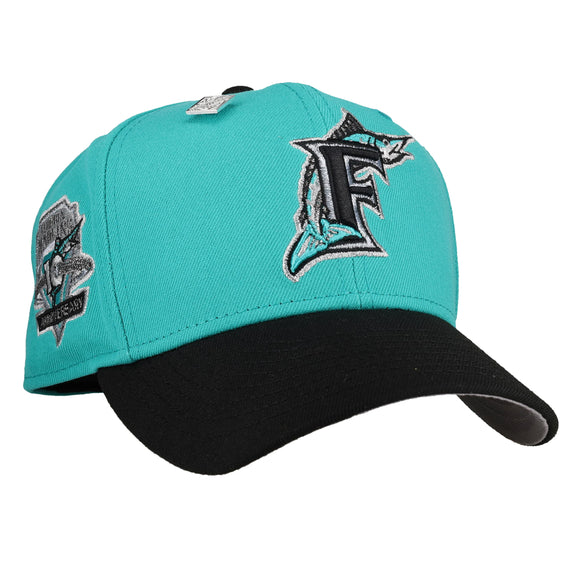 Florida Marlins 10th Anniversary Teal Silver Metallic 59Fifty Fitted Hat