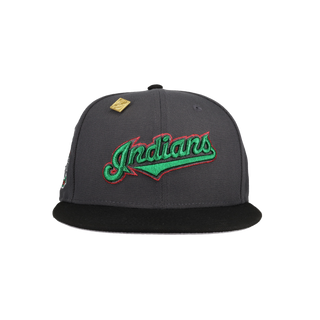 Cleveland Indians Metallic Stitching Inaugural Season Patch Fitted Hat