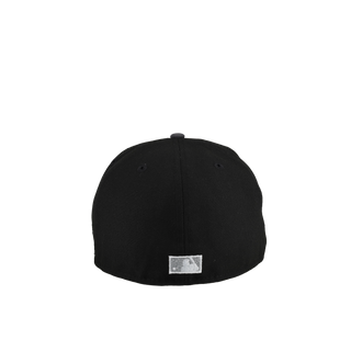 New York Mets 50th Anniversary Black/Brown Upside Down Script 59Fifty Fitted Hat