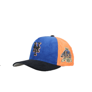 New York Mets 40th Anniversary Corduroy Pinwheel Mitchell & Ness A Frame Snapback Hat