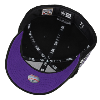 New York Mets 40th Anniversary Black/Purple 59Fifty Fitted Hat, undervisor detail
