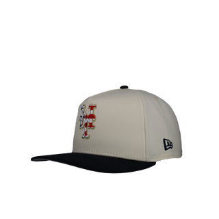 New York Mets Chrome USA Off White/Navy 9Fifty A Frame Snapback Hat