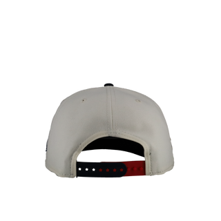 New York Mets Chrome USA Off White/Navy 9Fifty A Frame Snapback Hat