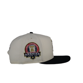 New York Mets Chrome USA Off White/Navy 9Fifty A Frame Snapback Hat