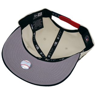 New York Mets Chrome USA Off White/Navy 9Fifty A Frame Snapback Hat