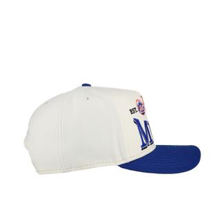 New York Mets 1962 Team Color 9Fifty A Frame Snapback Hat (Green Brim) Version 2