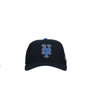 New York Mets 40th Anniversary Black/Blue Mitchell & Ness A Frame Snapback Hat