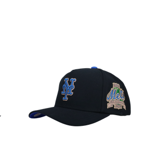 New York Mets 40th Anniversary Black/Blue Mitchell & Ness A Frame Snapback Hat
