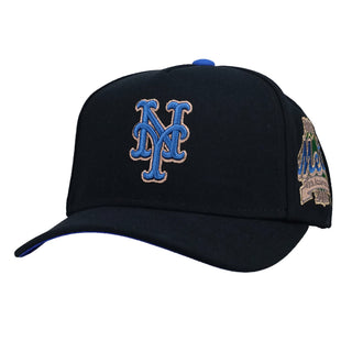 New York Mets 40th Anniversary Black/Blue Mitchell & Ness A Frame Snapback Hat