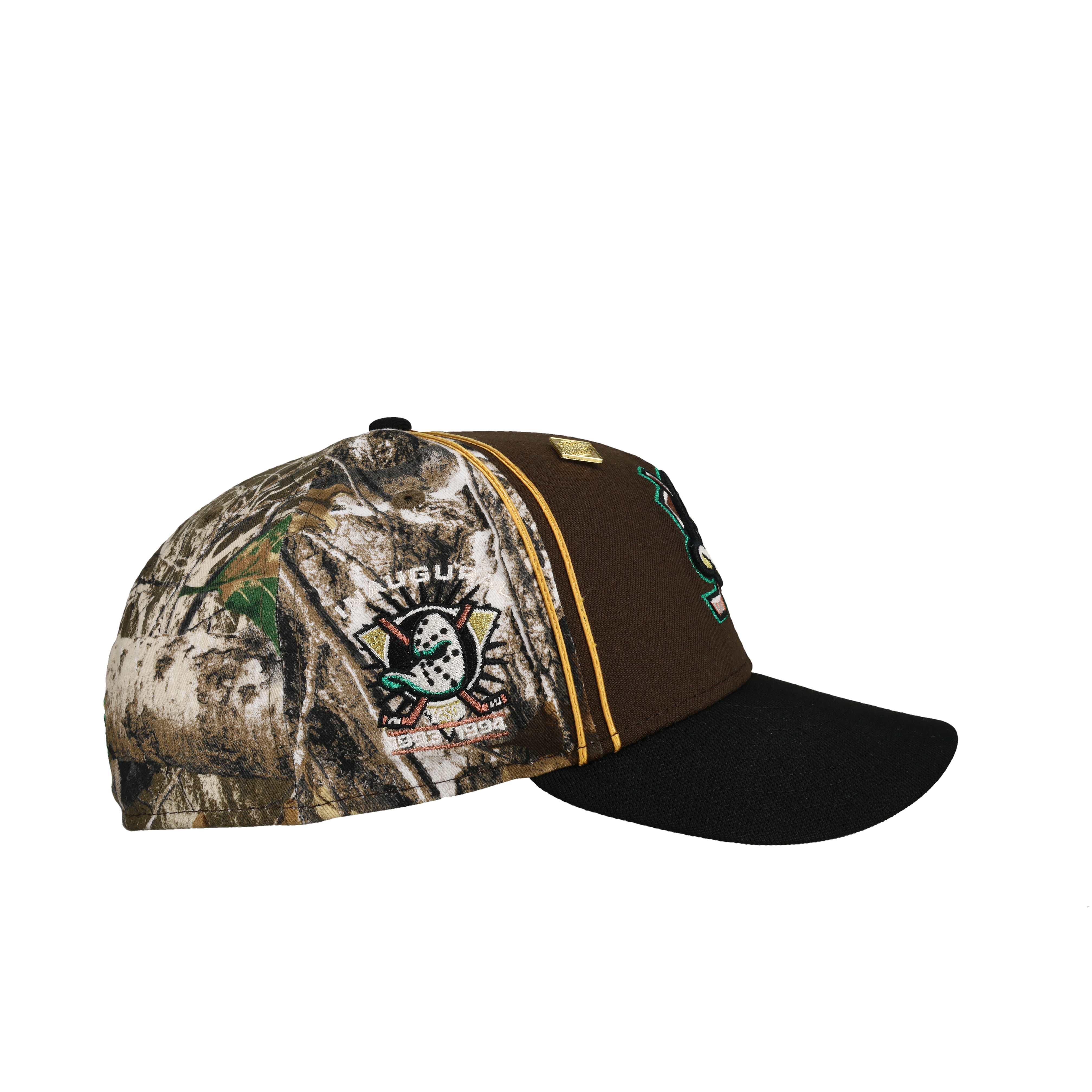 Anaheim Mighty Ducks Inaugural Season Walnut Realtree 59Fifty Fitted Hat