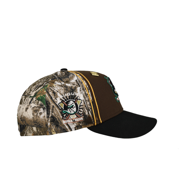 Anaheim Mighty Ducks Inaugural Season Walnut Realtree 59Fifty Fitted Hat