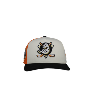 Anaheim Mighty Ducks White/Orange 9Fifty A Frame Snapback Hat