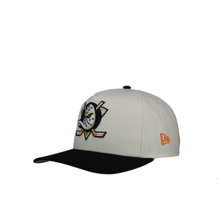 Anaheim Mighty Ducks White/Orange 9Fifty A Frame Snapback Hat