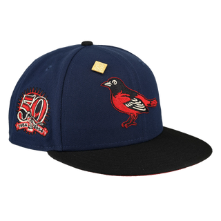 Baltimore Orioles Midnight Crimson Collection 50th Season Fitted Hat
