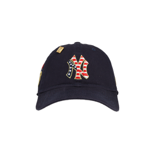 New York Yankees USA Side Patch New Era 9Twenty Adjustable Hat (Navy)