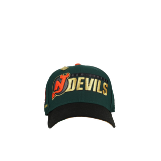 New Jersey Devils 10th Anniversary Green Script Metallic 59Fifty Fitted Hat