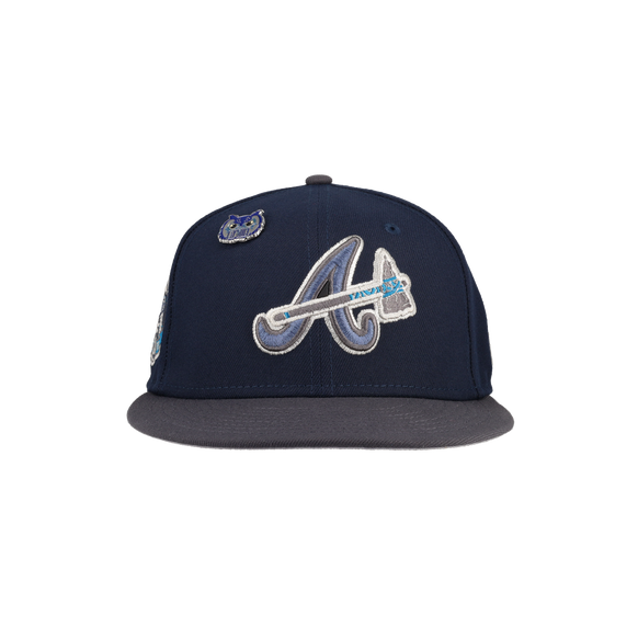 Atlanta Braves Night Owl Collection Inaugural Season Patch 59Ffity Fitted Hat