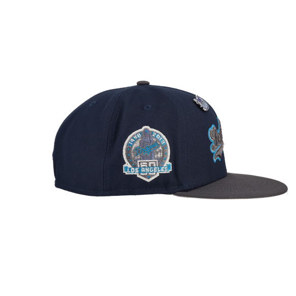 Los Angeles Dodgers Night Owl Collection 60th Anniversary Patch 59Ffity Fitted Hat