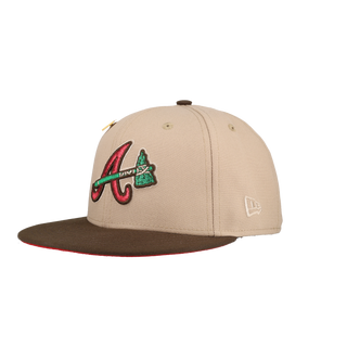 Atlanta Braves Tan 30th Season Patch 59Fifty Fitted Hat
