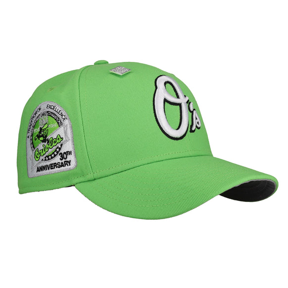 Baltimore Orioles 30th Anniversary Lime Green 59Fifty Fitted Hat