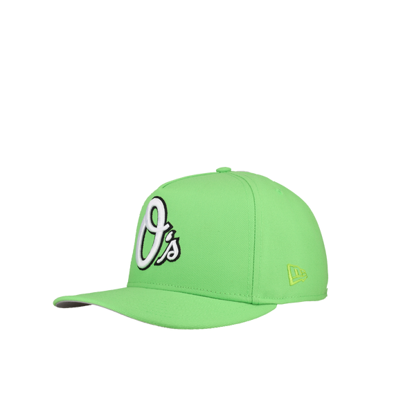 Baltimore Orioles 30th Anniversary Lime Green 9Fifty A Frame Snapback Hat