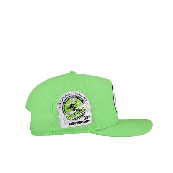 Baltimore Orioles 30th Anniversary Lime Green 9Fifty A Frame Snapback Hat