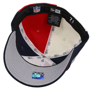 New England Patriots 250th Red/White/Blue Split Panel 59Fifty Fitted Hat