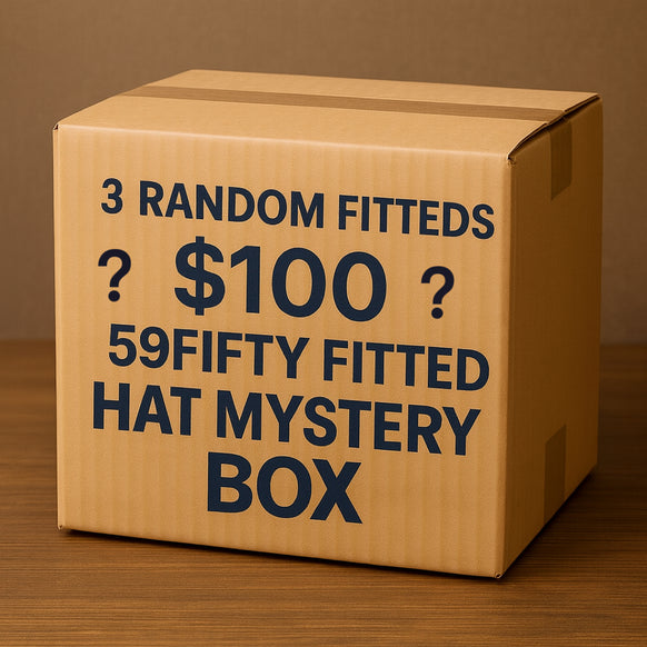 59Fifty Fitted Hats MYSTERY BOX RANDOM TEAMS (3 Hats+Free Shipping+5 Free Pins)
