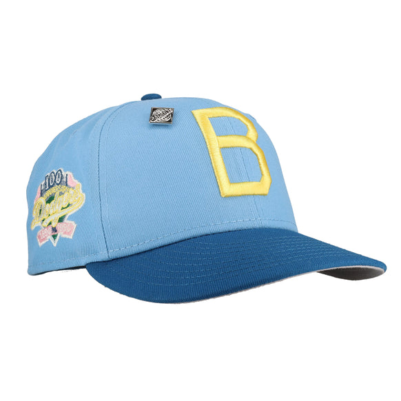 Brooklyn Dodgers Blue 100th Anniversary Patch 59Fifty Fitted Hat