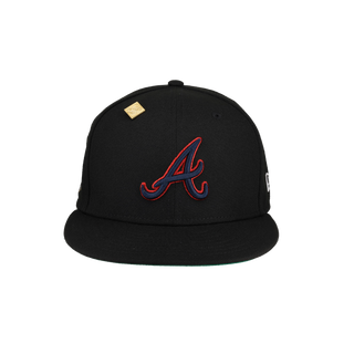 Atlanta Braves 150th Anniversary Patch Metallic Stitch Collection Fitted Hat
