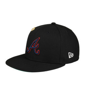 Atlanta Braves 150th Anniversary Patch Metallic Stitch Collection Fitted Hat