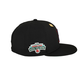 Boston Red Sox Fenway Park 100 Years Patch Metallic Stitch Collection Fitted Hat
