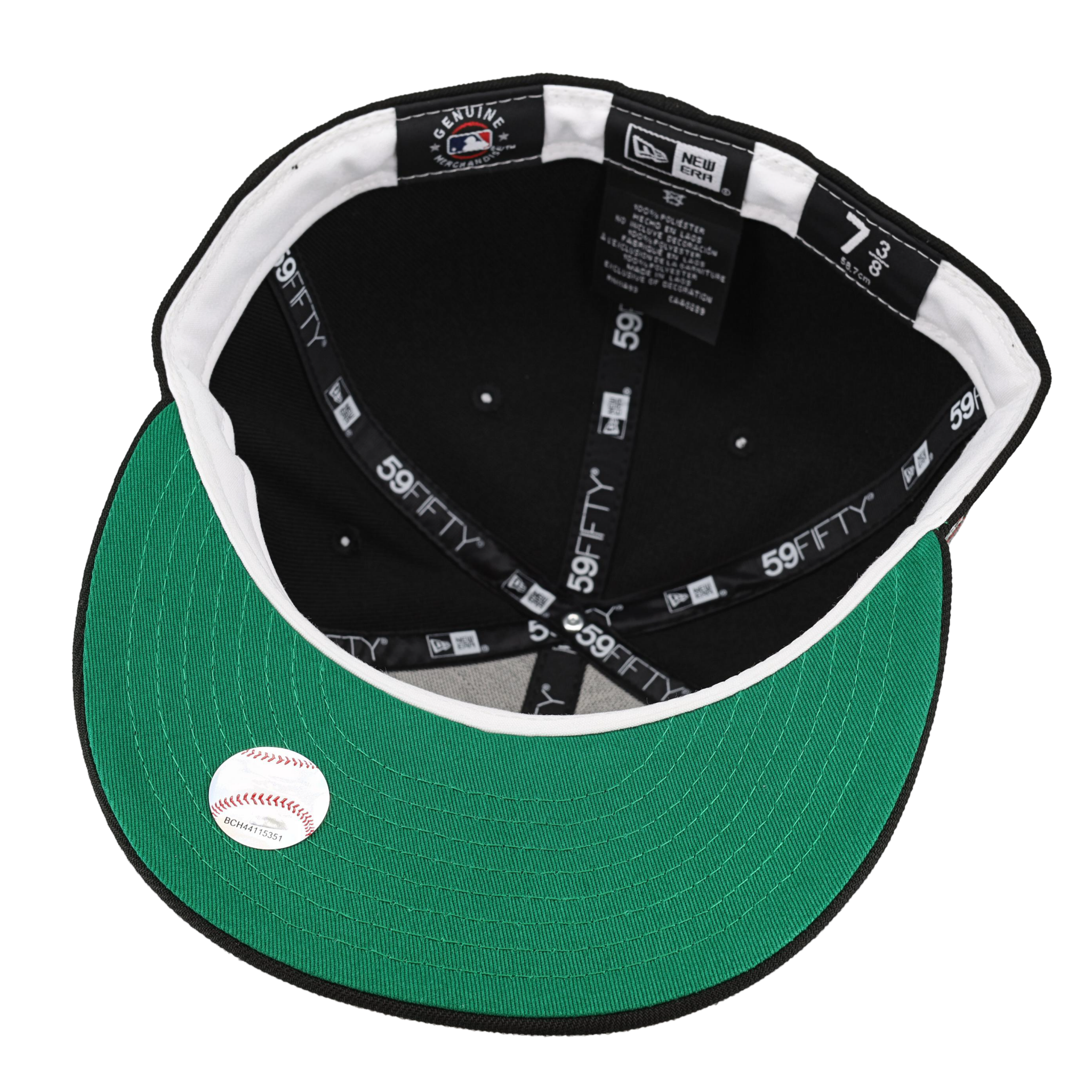 New Era 59Fifty New York Yankees Green Hat White Stitching Size 7 1/8