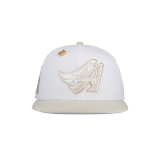Anaheim Angels Pure White 50th Anniversary Patch 59Ffity Fitted Hat