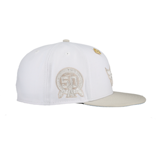 Anaheim Angels Pure White 50th Anniversary Patch 59Ffity Fitted Hat
