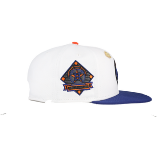 Houston Astros Pure White 25th Silver Anniversary Patch 59Fifty Fitted Hat