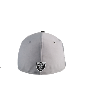 Las Vegas Raiders 3 Time Champions Grey Split Panel 59Fifty Fitted Hat