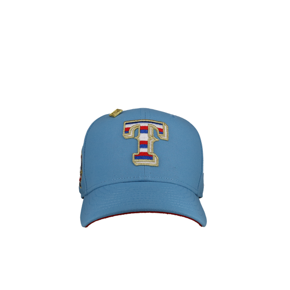Texas Rangers 40th Anniversary Light Blue/Red 59Fifty Fitted Hat