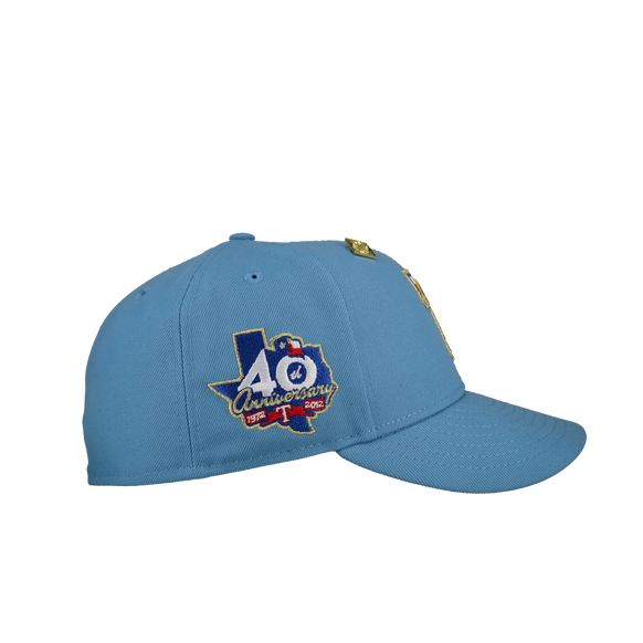Texas Rangers 40th Anniversary Light Blue/Red 59Fifty Fitted Hat