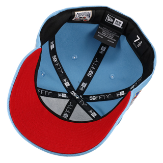 Texas Rangers 40th Anniversary Light Blue/Red 59Fifty Fitted Hat